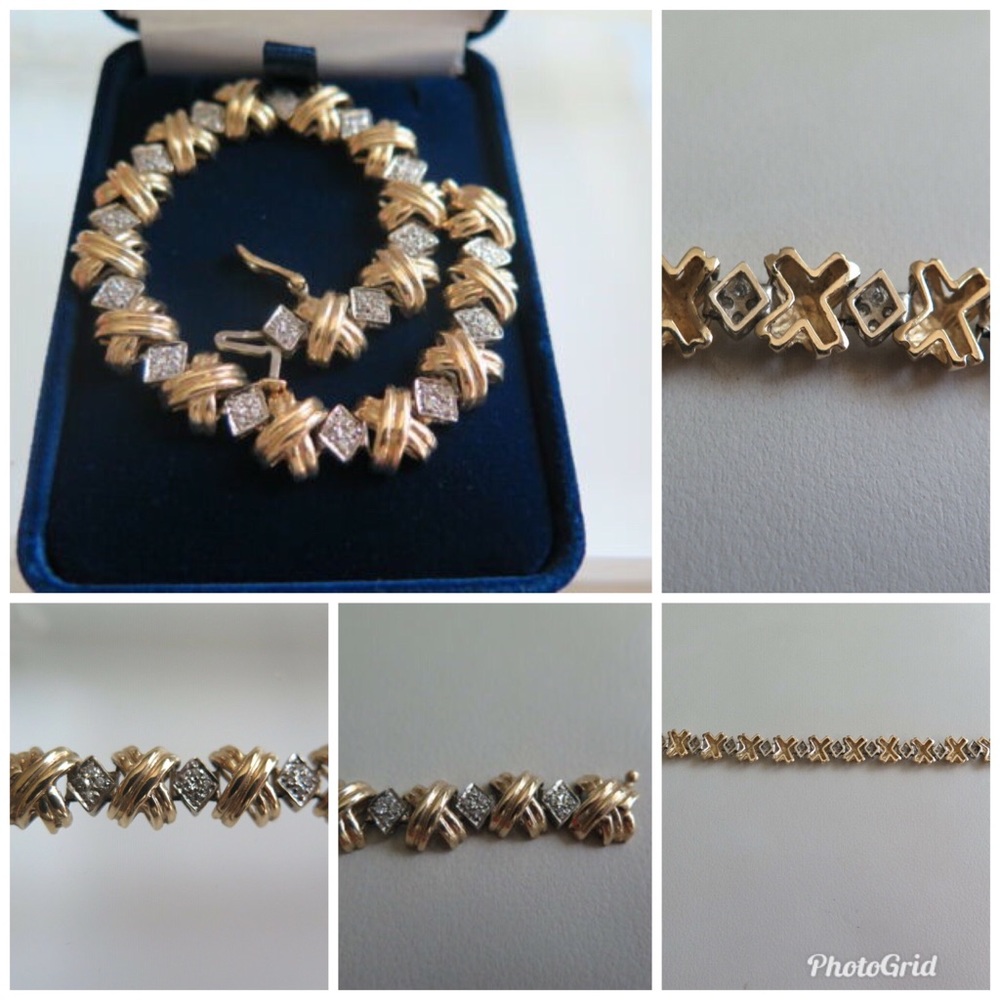 14K Gold & Diamond Tennis Bracelet 7'' long 16.7g - Picture 2 of 3